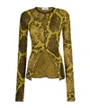 Attico Python Jacquard Cardigan Sweaters And Cardigans Yellow In Green