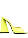 Attico Devon 115mm Slip-on Mules In Yellow