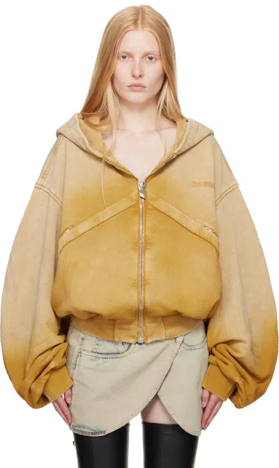 Attico Yellow Faded Hoodie