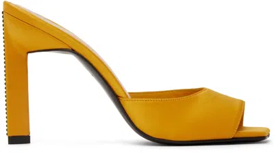 Attico Yellow Kaia Heeled Sandals In 205 Pumpkin