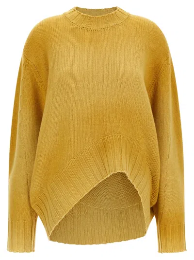 ATTICO YELLOW LOGO EMBROIDERY SWEATER