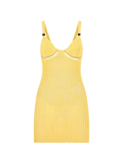 Attico Yellow Mini Dress
