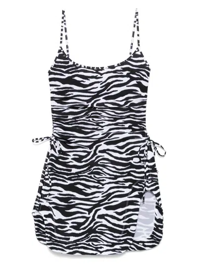 Attico Zebra Pattern Mini Dress