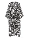 Attico Zebra-print Cotton Muslin Kaftan