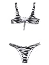 Attico Zebra Knot Detail High-cut Bikini