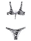 Attico Zebra Knot Detail High-cut Bikini