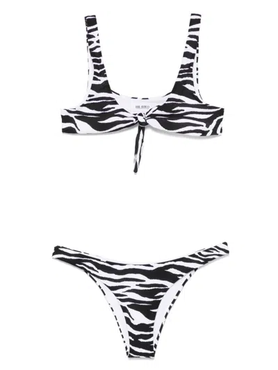 ATTICO ZEBRA-PRINT BIKINI - WOMEN'S - ELASTANE/POLYAMIDE/POLYESTER