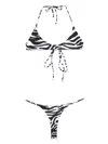 Attico Zebra Print Bikini Set