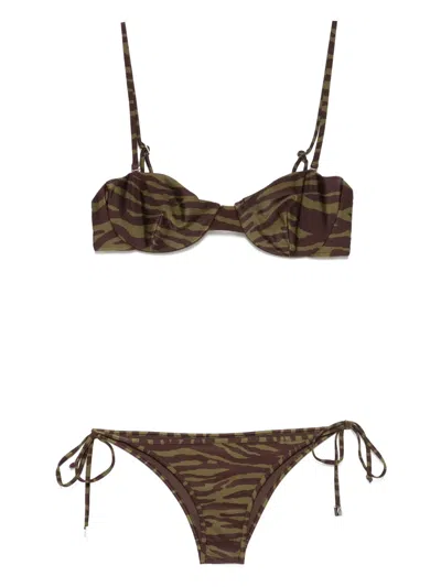 ATTICO ZEBRA-PRINT BIKINI