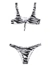 Attico Zebra Knot Detail High-cut Bikini
