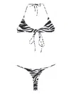 Attico Zebra Print Bikini Set