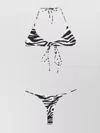 Attico Zebra Print Bikini Set