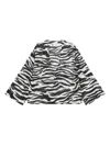 Attico Zebra Print V-neck Long Sleeves Top
