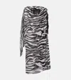 Attico Zebra-print Cotton Muslin Beach Cover-up
