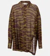 Attico Animal-print Split Shirt