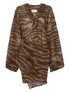 Shop Attico Minikleid Mit Zebra-print