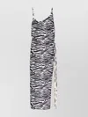 Attico White And Black Midi Dress