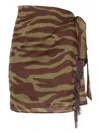 Attico Fringed Zebra-print Cotton-voile Pareo