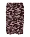 Attico Zebra-print Pencil Midi Skirt In Black