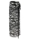 Attico White And Black Pareo In Multi