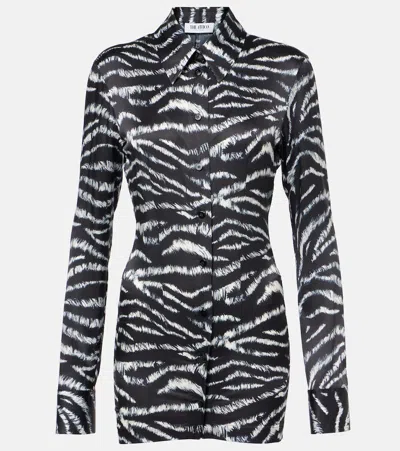 ATTICO ZEBRA-PRINT SATIN SHIRT