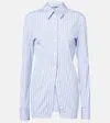 Attico Zebra-print Satin Shirt In Multicoloured