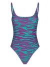 Attico Zebra-print Swimsuit In Multi