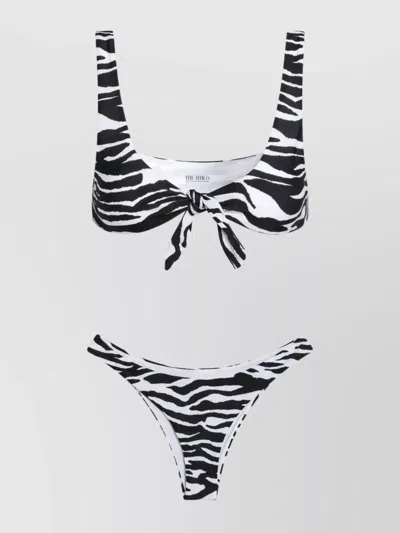 ATTICO ZEBRA PRINT TWO PIECE BIKINI