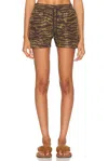 Attico Dark Green And Dark Brown Short Pant