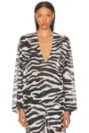 Attico Zebra Pattern Blouse