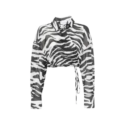 Attico Animal Print Shirt Shirts Animalier In Multi