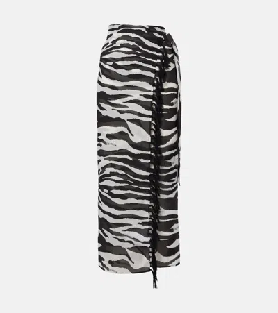 Attico Animal-print Pareo In Black