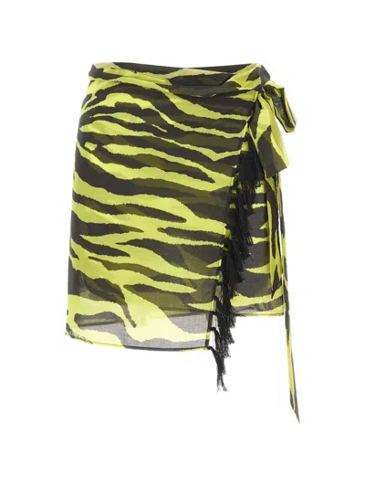 Attico Animal-print Cotton Muslin Beach Cover-up In Multi