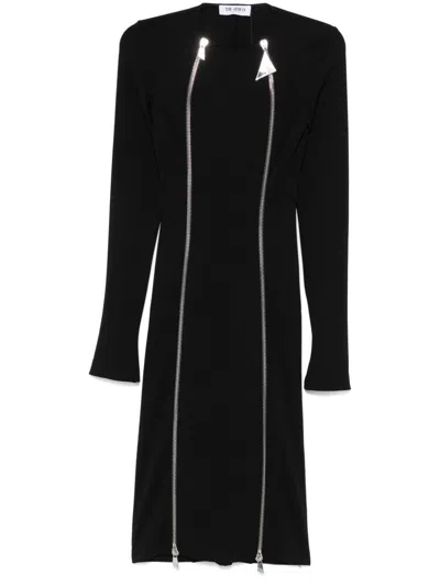ATTICO ZIP-FASTENING MIDI DRESS