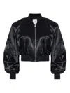 Attico Zip-up Bomber Jacket In Black