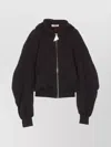 Attico Logo Cotton Jersey Zip-up Hoodie
