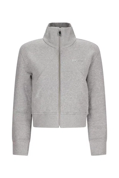 Attico Zipped Track Jacket In Grey
