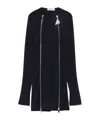 Attico Double-zip Mini Dress In Black