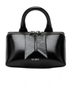 Attico Small Friday Leather Top Handle Bag In Black
