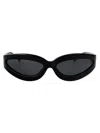 Attico The  Sunglasses In Black/yellowgold/grey