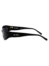 Attico The  Sunglasses In Black/yellowgold/grey