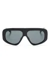Attico Oversize Rectangular Sunglasses Thick Arms