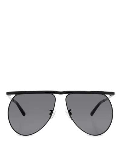 Attico Mina Sunglasses Curved Tips In Black