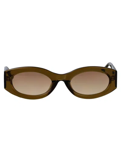 Attico The  Sunglasses 38 C12 Sun C12 In Green