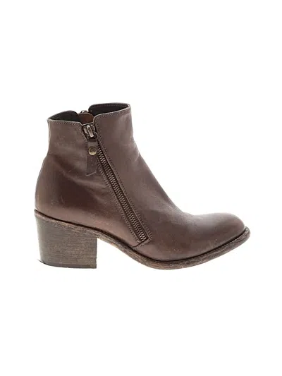 Pre-owned Attilio Giusti Leombruni Ankle Boots In Brown