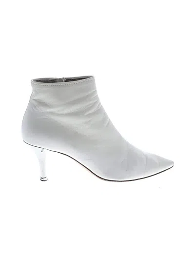 Pre-owned Attilio Giusti Leombruni Ankle Boots In Ivory