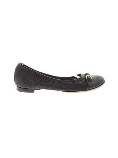 Pre-owned Attilio Giusti Leombruni Flats In Black