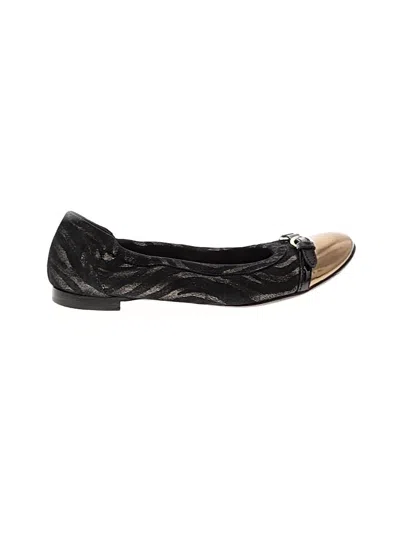 Pre-owned Attilio Giusti Leombruni Flats In Black