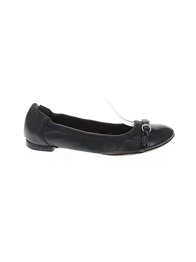 Pre-owned Attilio Giusti Leombruni Flats In Black