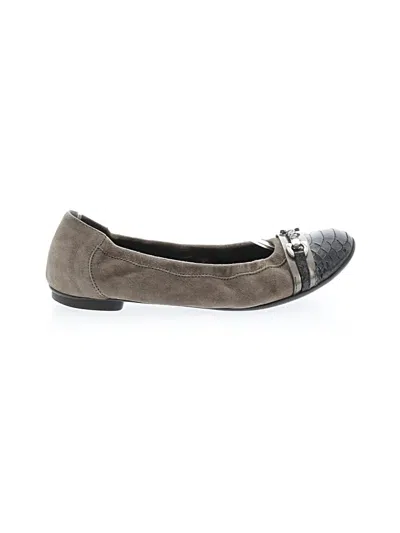 Pre-owned Attilio Giusti Leombruni Flats In Brown